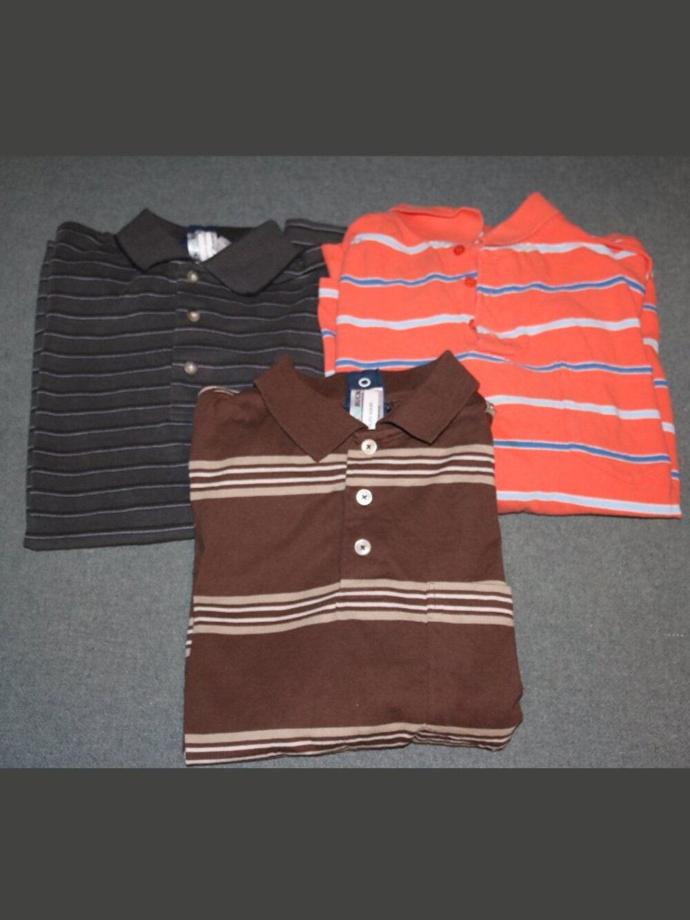 Adaptive Shirts Buck & Buck Lot of 3 Mens Medium Long Sleeve Polo Back Snaps